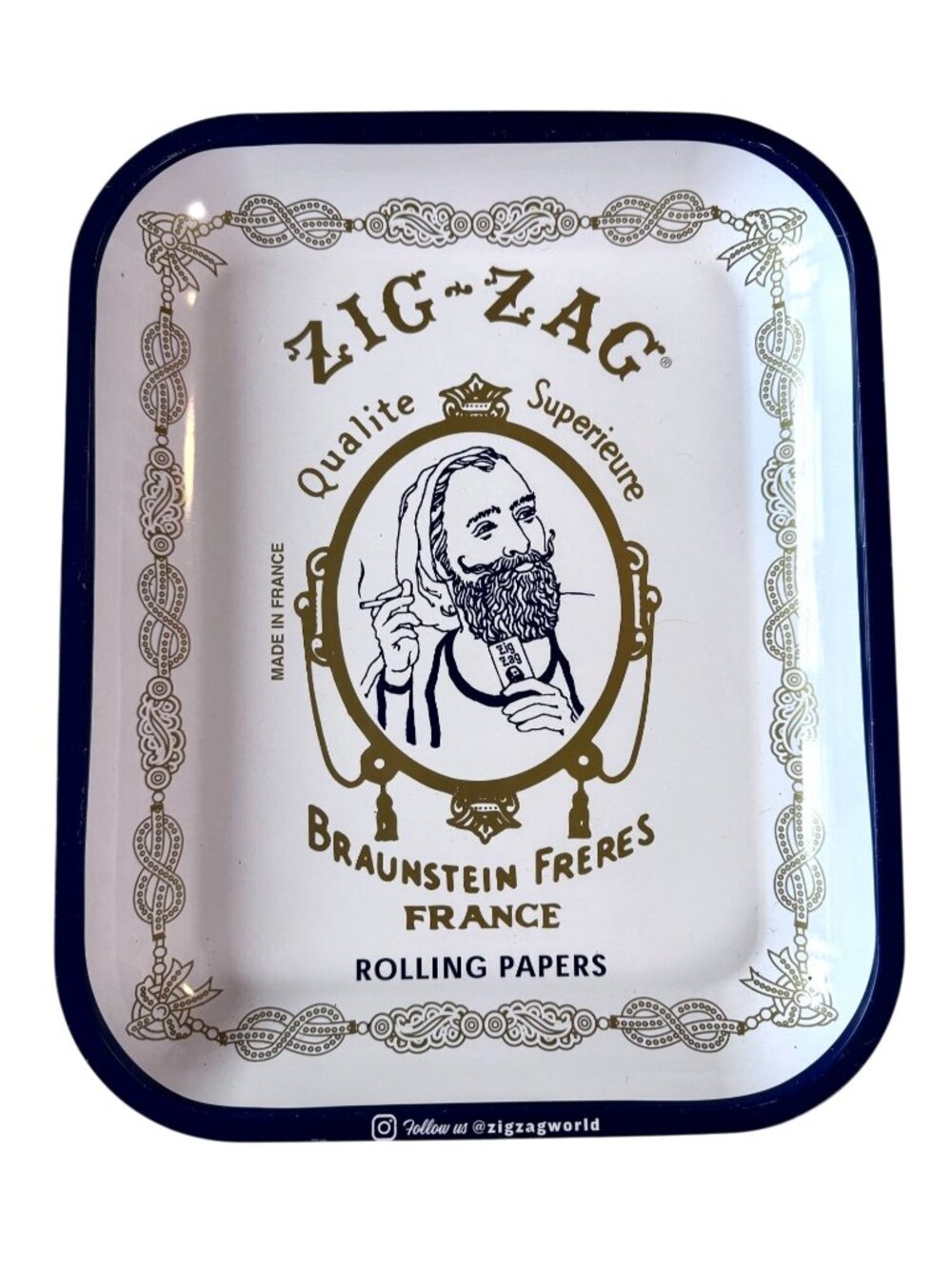 Vintage Style Zig Zag Rolling Paper Tray Braunstein Freres Made In France Zouave
